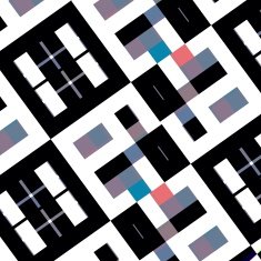 Abstract Black White Shapes Mosaic Background Weird Art Pattern Design