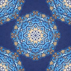 Vector seamless pattern with circle ornaments N3