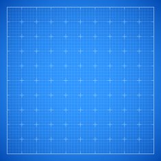 Blue square grid blueprint