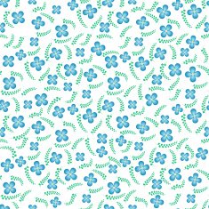 Seamless pattern of a small blue flowers