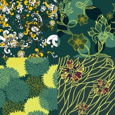 Set of floral seamless patterns N9