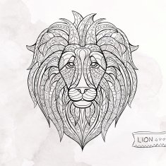 Patterned head of the lion