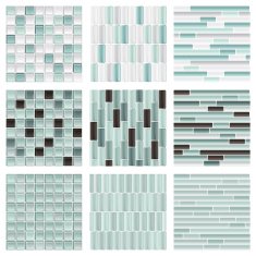 Seamless glass tile background