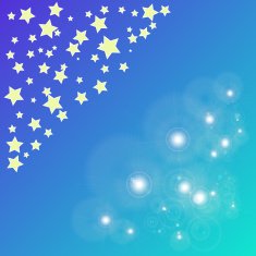 magic bokeh yellow star on a blue background N2