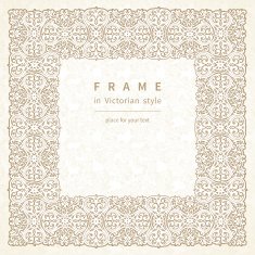 Vector frame in Victorian style