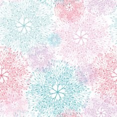 Colorful abstract tree vignettes seamless pattern background
