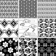 Seamless black and white pattern N13