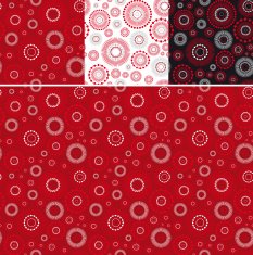 Set of three seamless retro pattern - christmas colours