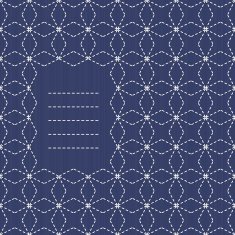 Text frame Traditional Japanese Embroidery Ornament Seamless vector
