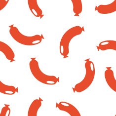 Seamless Background Of Sausages