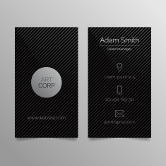 Business card template - dark sleek design N2
