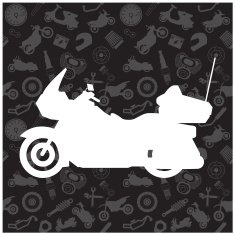 Motorcycle background pattern and icon