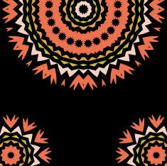 Lace floral colorful ethnic ornament N2