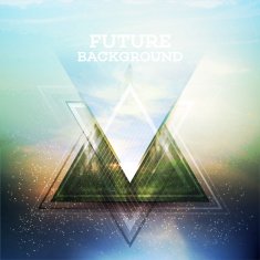 Abstract triangle future vector background