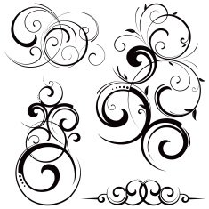 Fancy decorative scrolls