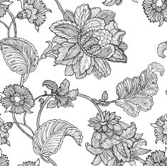 Seamless Pattern with floral ornament N12