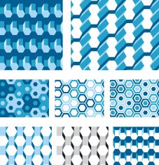 Hexagon patterns (seamless)