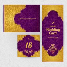 Vintage ornate cards in Eastern style N2