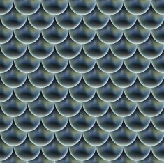 Fish Scales Seamless Repeating Tile in Blue with Highlights
