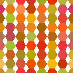 seamless pattern of colored hexagons