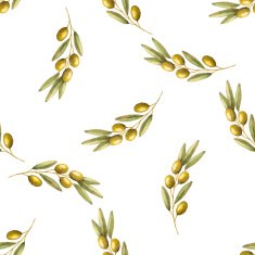 olives seamless pattern N2