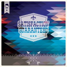 Vintage retro hipster label typography geometric design elements vector illustration