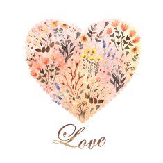 Retro card with watercolor herbs