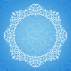 Filigree vector frame in Eastern style N8