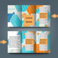 Brochure template with abstract background N26