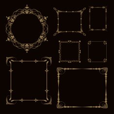 Vector decorative frame N8