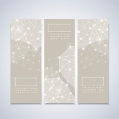 soft geometric background design for banners set
