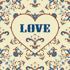 Vector Valentine's Greeting Card with Heart
