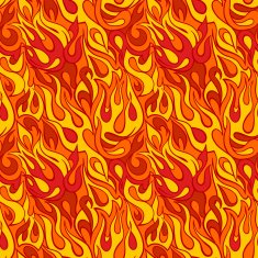 Fire flame seamless pattern
