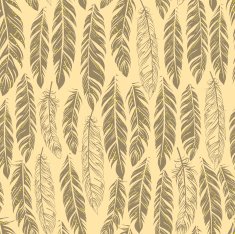 Seamless ethnic pattern with feathers N3