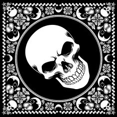 bandana pattern with skull N2