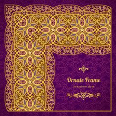 Filigree vector frame in Eastern style N10