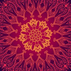 Purple abstract pattern with lace floral ornament