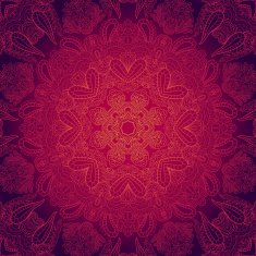 Purple abstract pattern with lace floral ornament N2