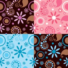 Retro paisley seamless wallpaper background tiles