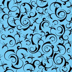 Seamless turquoise swirly swooshy background