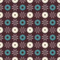 Seamless pattern with silhouettes flowers N2