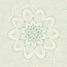 Ornamental seamless pattern with flowers in retro style N2