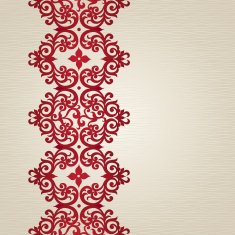 Vector seamless border in Victorian style N21