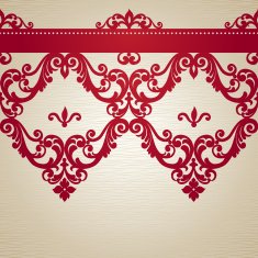 Vector seamless border in Victorian style N23