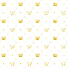 Simple seamless vector pattern with crown symbol art