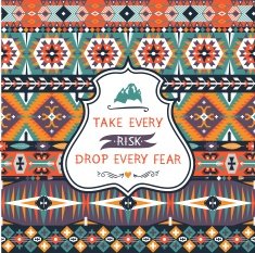Seamless colorful decorative pattern in tribal style N2