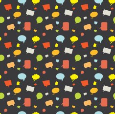 Seamless Pattern Cartoon Speech Bubbles