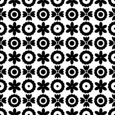 Seamless pattern with silhouettes flowers N4