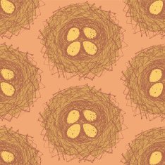 Sketch nest in vintage style
