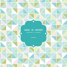 Vector colorful pastel triangle texture frame seamless pattern background